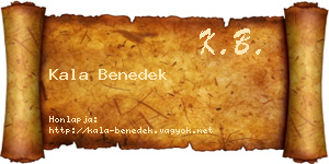 Kala Benedek névjegykártya